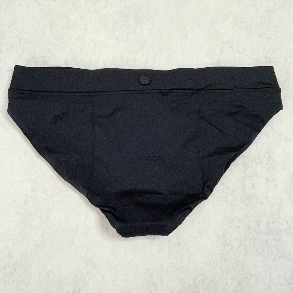 prAna Black Bikini Bottom Womens Small Mid Rise Modest Beach Vacation NEW! - Picture 5 of 13